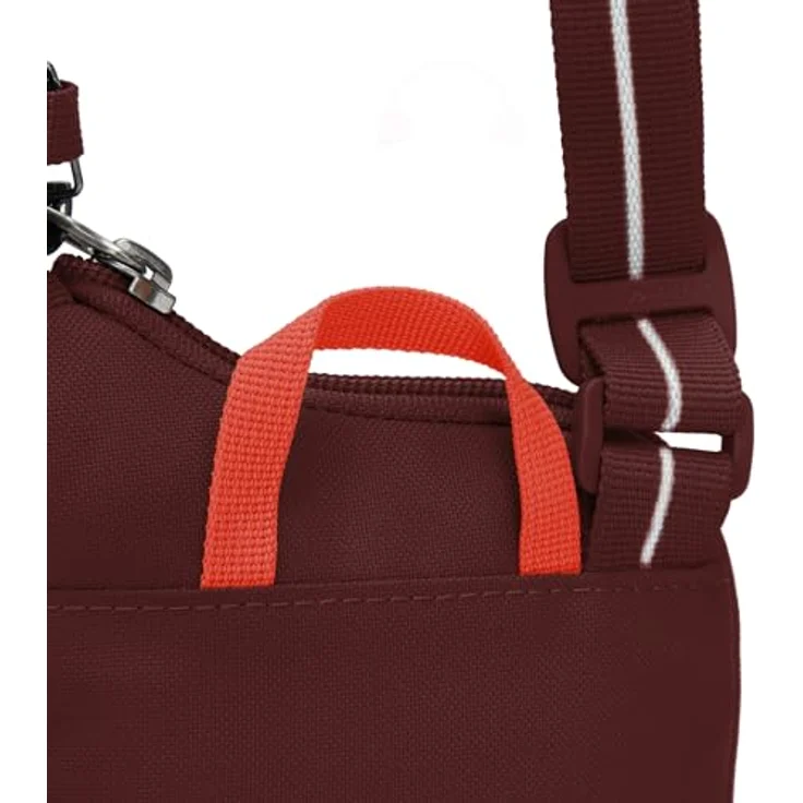 Pacsafe GO anti-theft Tech Mini Bag Umhängetasche RFID 12 cm, Polyester, garnet red – Bild 8