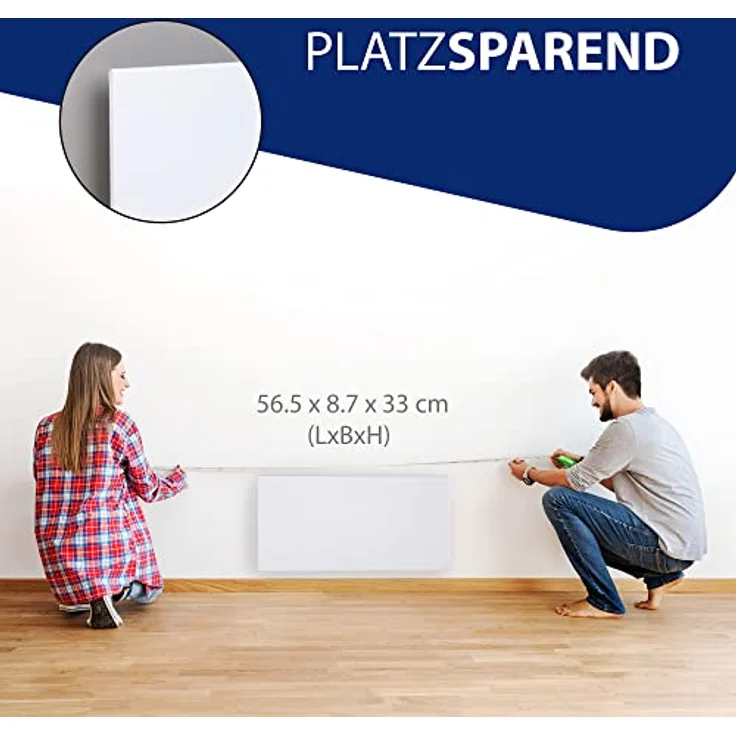 Adax Neo H - Intelligente Wifi Wandkonvektor | Heizkörper Elektrisch | Smartphone-Steuerung | Elektroheizung Energiesparend | Höhe 330mm | Heizung Elektrisch | 400W | KWT Weiß | IP24C, Class II – Bild 4
