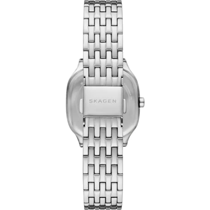 Skagen Damen Analog Quarz Uhr mit Edelstahl Armband SKW3159, 28-mm-Gehäuse, silberfarbenes Zifferblatt – Bild 2