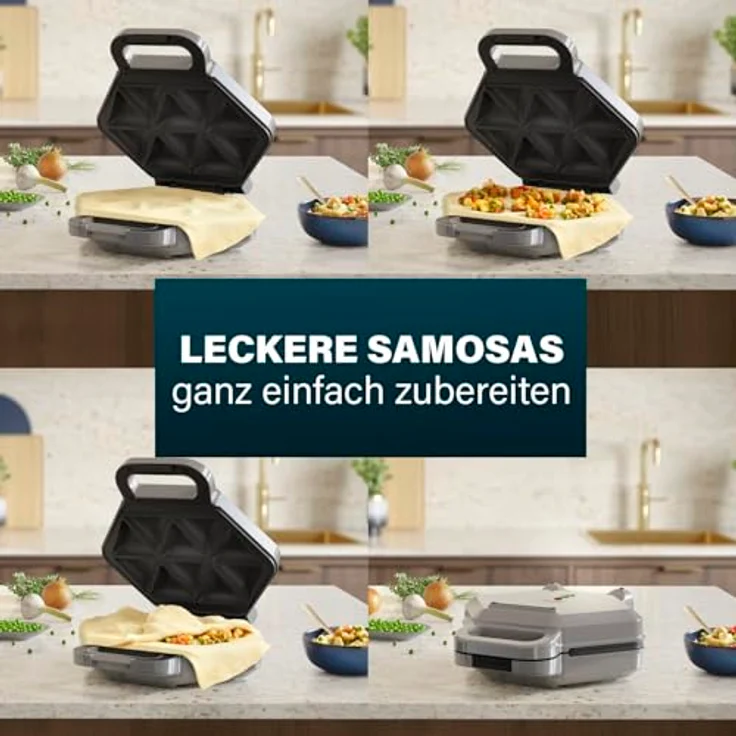 PRINCESS Waffeleisen Princess Snack-Maker Sandwichmaker Antihaftbeschichtung, BPA-frei, 700.00 W, Übe – Bild 3