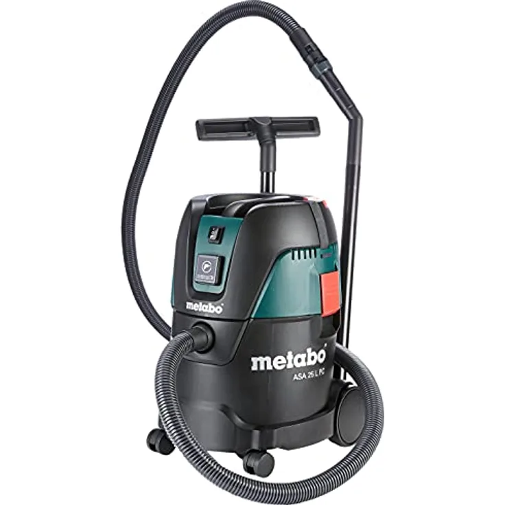 Metabo Allessauger / Nass Trockensauger mit Steckdose ASA 25 L PC (602014000) Industriesauger mit starker Saugleistung, 7.5m Kabel, inkl. Düsen-Set
