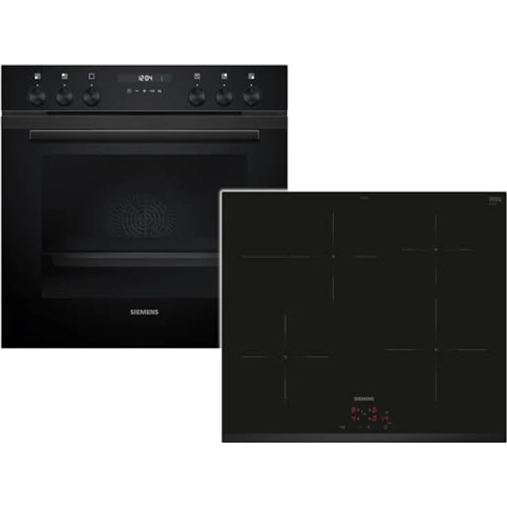 Siemens EQ522IAAB Herd-Set, Backofen HE217GBB4 mit 3D Heißluft, Induktionskochfeld EI631CFB1E, Deep black inox – Bild 1