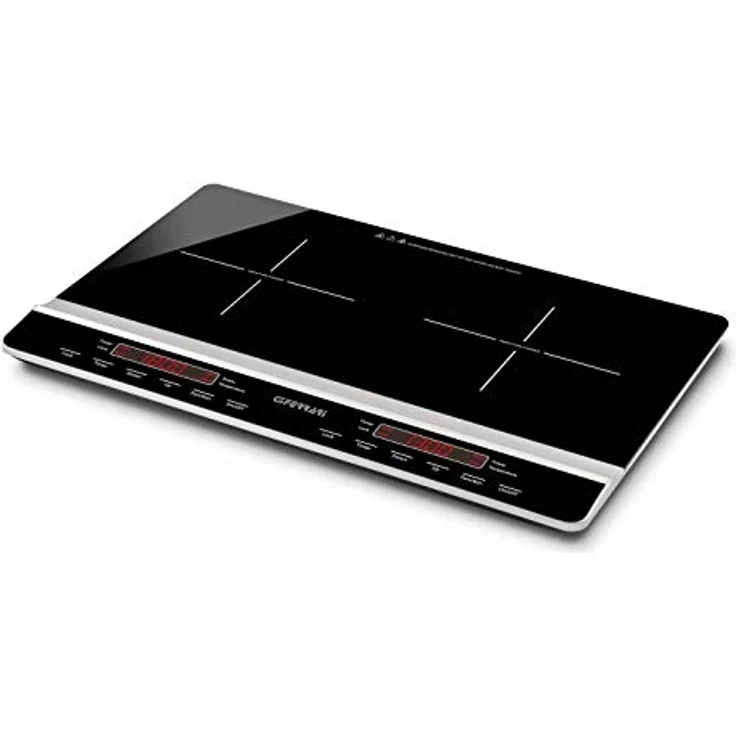 G3 Ferrari G10138 Doppel-Induktionsplatte "Dinamiko Duo", 3100 W, gehärtetes Glas, super dünn, schwarz – Bild 1