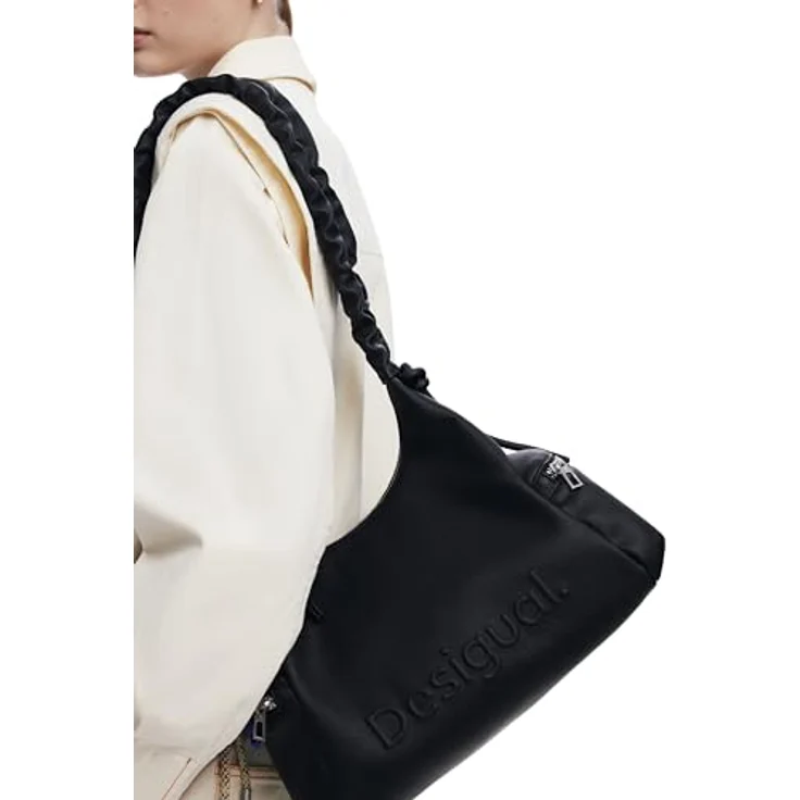 Desigual Half Logo Montville, Damenhandtasche, Schwarz, 7 l, verstellbarer Trageriemen – Bild 5