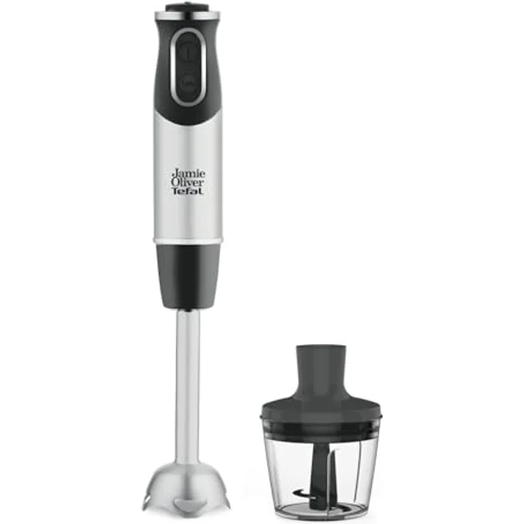 Tefal HB65JD Jamie Oliver Stabmixer, 1000 Watt, Edelstahl-Pürierstab, Zerkleinerer-Aufsatz, spülmaschinengeeignet – Bild 1