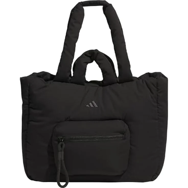 adidas Performance MH PF TOTE BAG, Sporttasche in Puffy Optik aus strapazierfähigem Polyester, geräumiges Hauptfach, schwarz – Bild 1