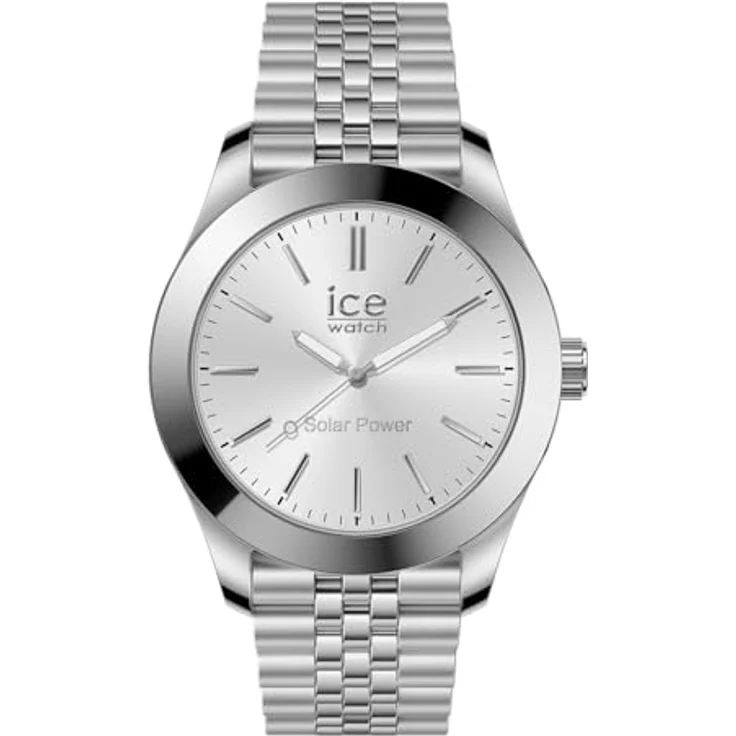 ICE Watch Herrenuhr IW 023797, Edelstahl-Ledergurt, Solar-Uhrwerk, silber, 10 Bar wasserdicht – Bild 1