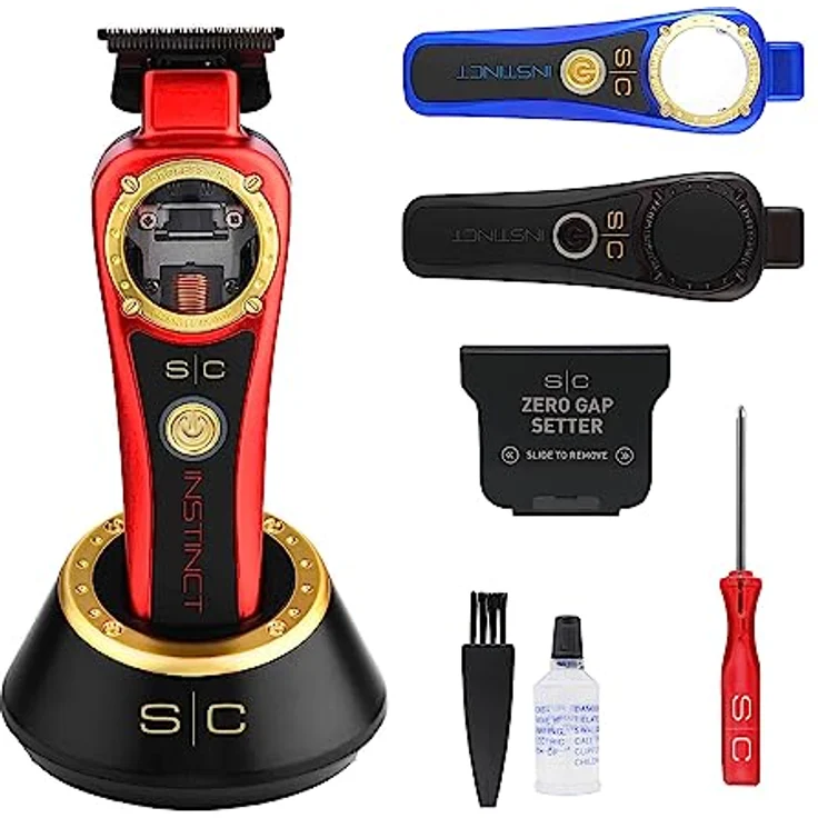 Professioneller Herren-Haarschneider Stylecraft Instinct by Gamma Più, Trimmer mit Vektormotor mit Dynamischer Drehmomentsteuerung, 180 Min Autonomie ohne Kabel, Verstellbare Klinge 0 Gap, 3 Hüllen – Bild 1