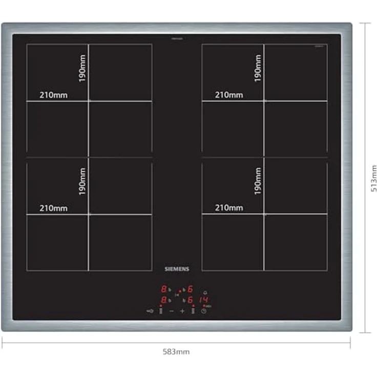 Siemens PQ522VAAB, Herdset mit Einbau-Herd HE278GBB4 und Induktions-Kochfeld EM645CQB6E, 71 l Garraum, Self-Cleaning, flachrahmen Design – Bild 17