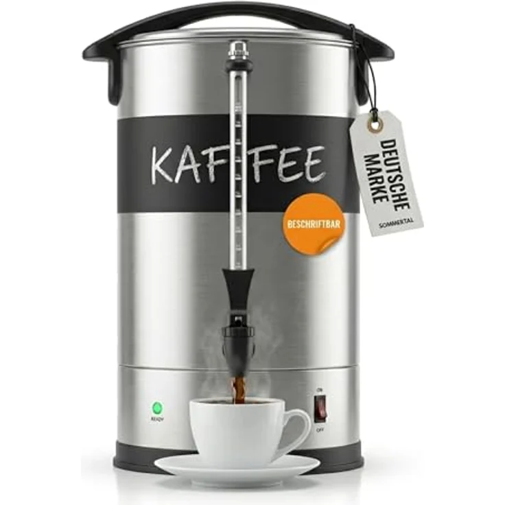 Sommertal Gastro Kaffeemaschine 15L / 100 Tassen, Filterkaffeemaschine mit Warmhaltefunktion und Beschriftungsfeld – Bild 1