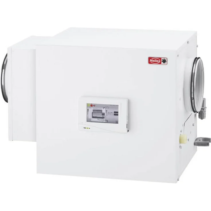 Helios Ventilatoren KWL HBX 250 EH R, Luftbehandlungsgerät mit automatischer UV-C Desinfektion und TFT Touchbedienteil, weiß