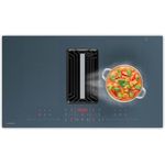 Klarstein AirJet FlexPro Induktionskochfeld mit Dunstabzug - A++ Effizienz, 750 m³/h Luftstrom, 14 kW Leistung, 58 dB, Touch-Steuerung, Flex-Zone, Anthrazit