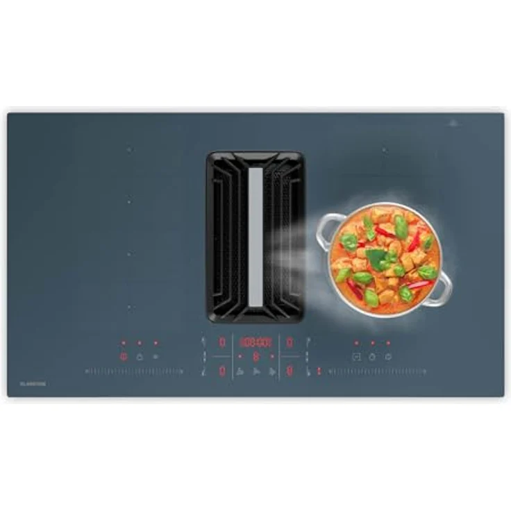 Klarstein AirJet FlexPro Induktionskochfeld mit Dunstabzug - A++ Effizienz, 750 m³/h Luftstrom, 14 kW Leistung, 58 dB, Touch-Steuerung, Flex-Zone, Anthrazit – Bild 1