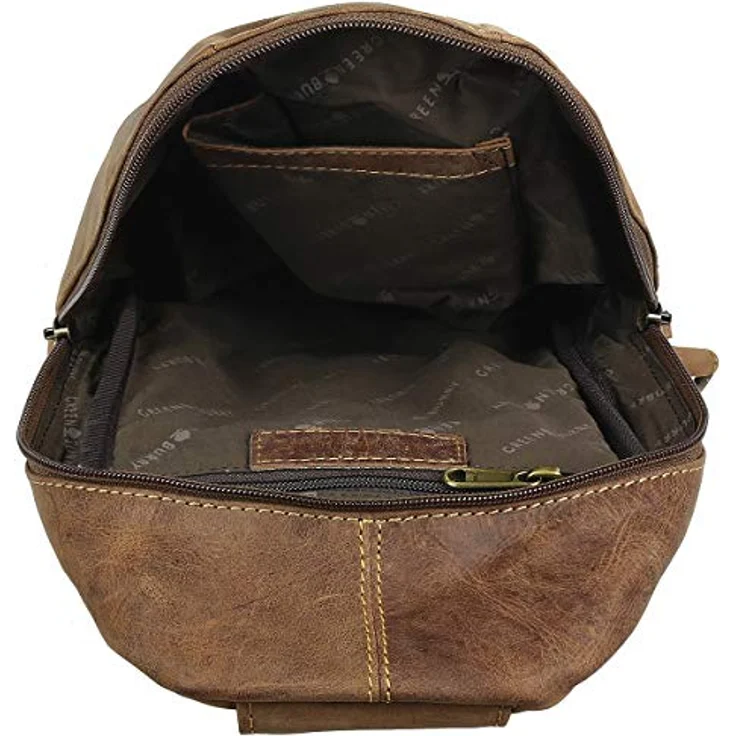 Greenburry Handtasche Bodybag Vintage 1612A im Used-Look, Braun – Bild 2