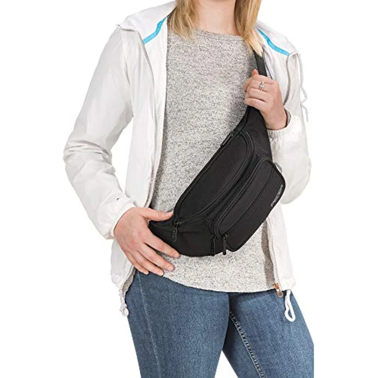 PEDEA Bauchtasche "TREND" Gr. L, Gürteltasche mit 5 Fächern, wasserabweisend und RFID-Schutz – Bild 8