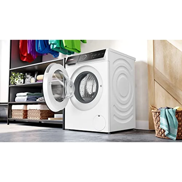 BOSCH WGB244040 Waschmaschine Serie 8, Frontlader mit 9kg Fassungsvermögen, 1400 UpM, Home Connect, i-DOS mit Waschmittelscan, Iron Assist, Mini Load, Active Water Plus, Weiß, 60cm – Bild 3