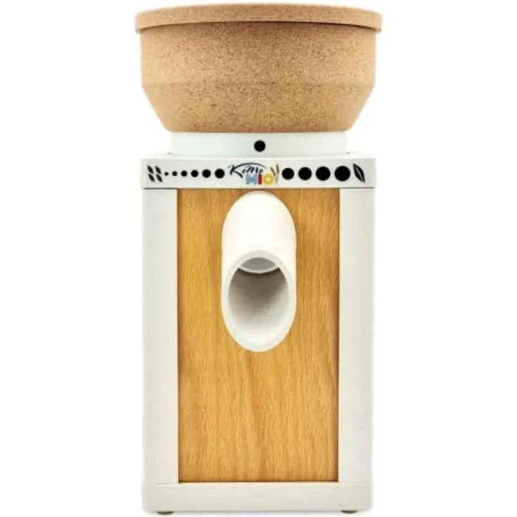 KoMo KoMoMio weiß mit Kork-Trichter | Made in Austria | Edelkorund und Keramik Mahlstein | frisches Mehl – Bild 1