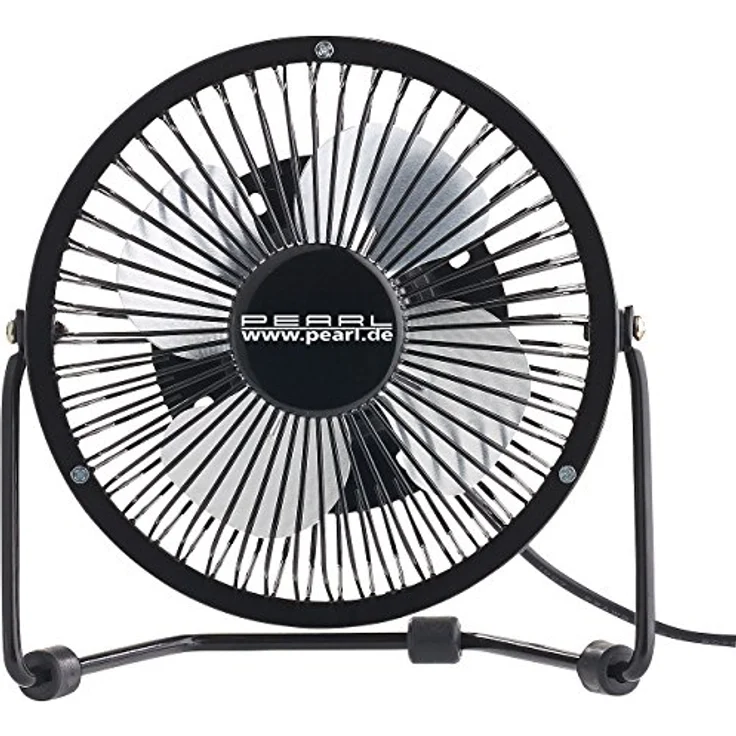 Mini-USB-Tischventilator, Vollmetall, neigbar um 360Grad , 2,5 W, Durchmesser 15 cm – Bild 5