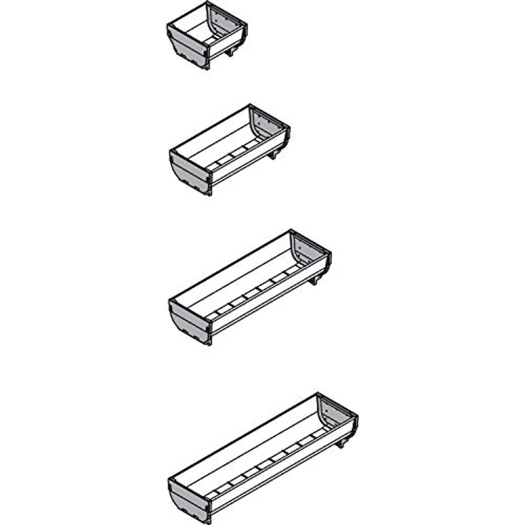 BLUM ORGA-LINE Schalen, Lebensmittelaufbewahrung, spülmaschinenfest, 352 x 88 x 60 mm