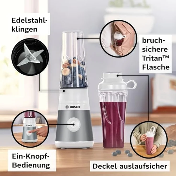Bosch MMB2111T Universalzerkleinerer, 450W, silber – Bild 3