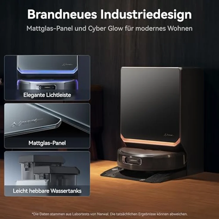 NARWAL Flow 2, Saug- und Wischroboter mit All-in-One-Station, 31.000 Pa Saugkraft, FlowWash-Wischsystem mit 60 °C Heißwasser und 100 °C Moppwäsche – Bild 12