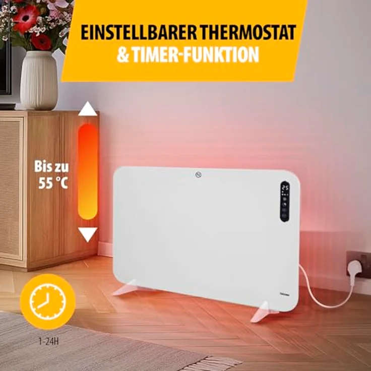 Tristar KA-5092 Infrarot-Heizpaneel, 400 W mit 24-Stunden-Timer und IP44-Schutz, ideal für Wandmontage und freistehende Nutzung – Bild 6