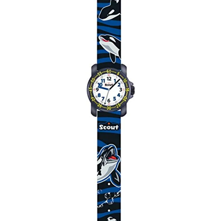 Scout Jungen Analog Quarz Uhr 376.009, mit Textil Armband, wasserdicht bis 5 ATM, Edelstahlboden – Bild 2
