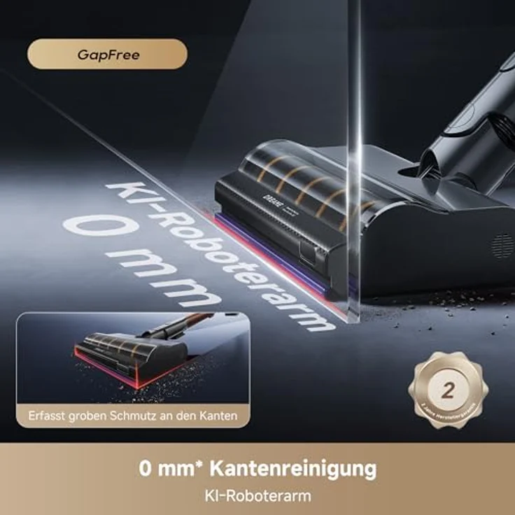 dreame V30 Kabelloser Staubsauger, 330 AW Saugkraft, 90 Minuten Laufzeit, 99,99% Filtration, für Hochflor-Teppiche und Hartböden, entfernt Tierhaare – Bild 2