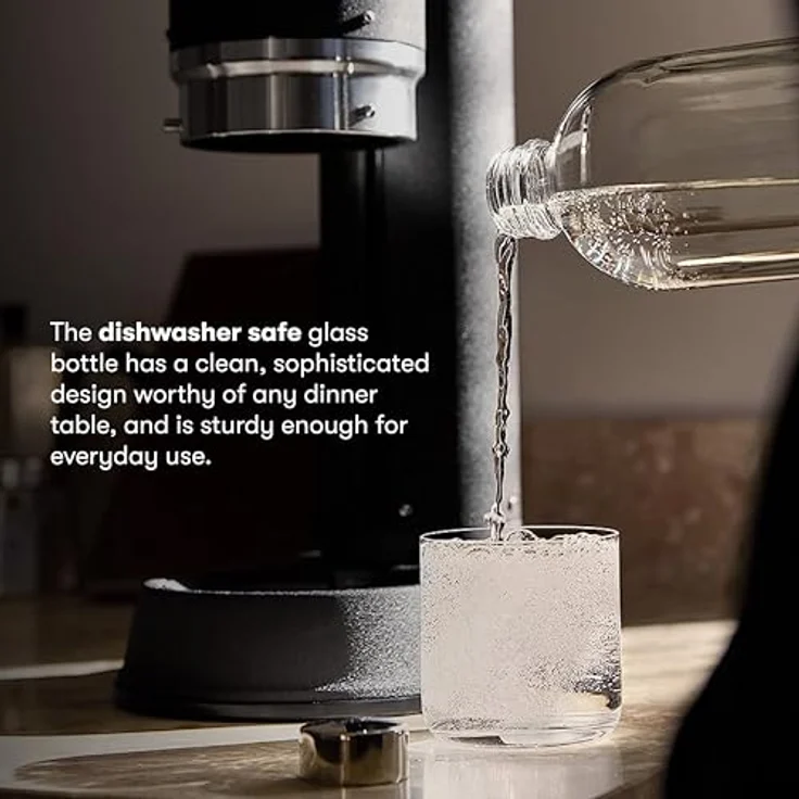 Aarke Wasserflasche, 0,7 L für Carbonator Pro, Edelstahl, Glas, transparent – Bild 5