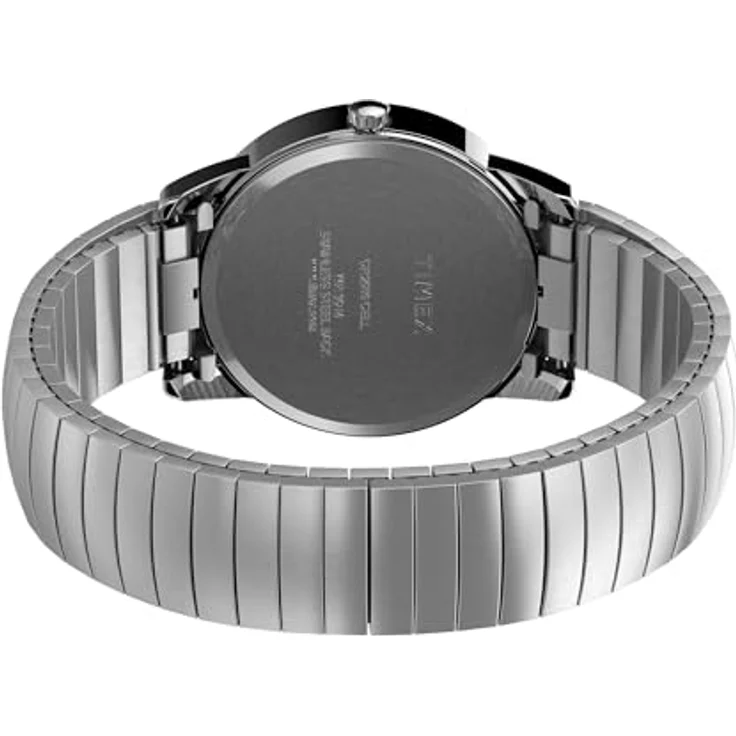 Timex Easy Reader T2H451, Herren-Armbanduhr 35 mm, Edelstahl, Quarz, weiß, Wasserfest bis 30 m, mit Datumsfenster – Bild 5
