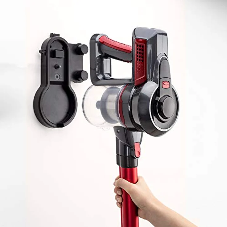 H.Koenig Kabelloser Handstaubsauger ohne Beutel UP810 - EasyClean+ - 2 Geschwindigkeitsstufen-leistungsstark-leicht-leise - 160 W-multifunktional für Haus Auto Büro, rot, 0.8 liters – Bild 5