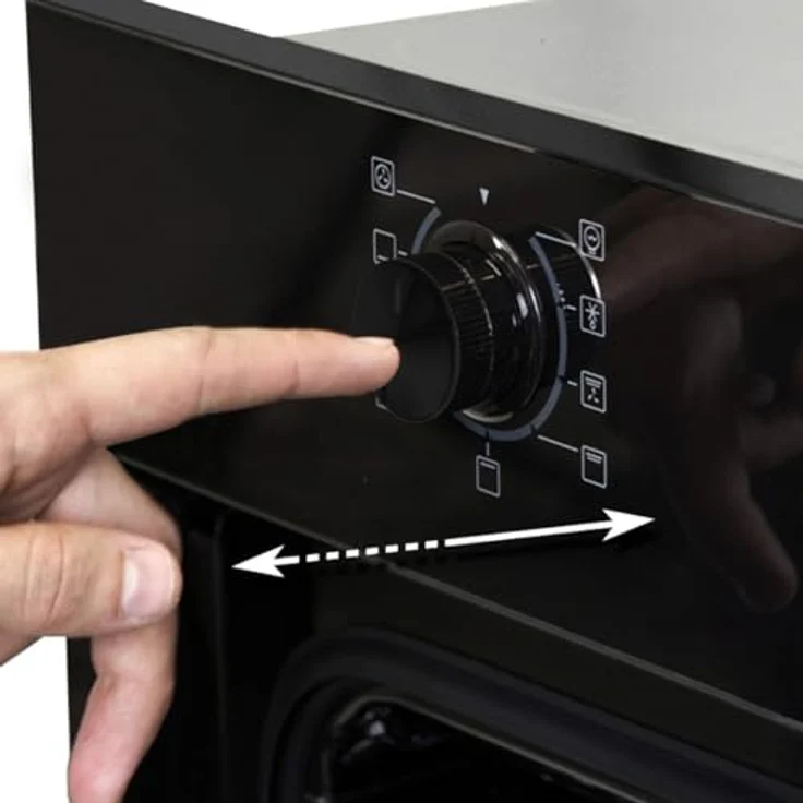 KKT KOLBE BO8005FB Einbaubackofen 60 cm, autark, 70L, 3kW, Full-Black-Design, Umluft, Heißluft, Automatik-Timer, Wärmeschutzverglasung, Kindersicherung, Drehwahlregler – Bild 6