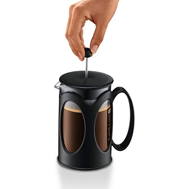 Bodum kenya Kaffeebereiter (French Press System, Permanent Edelstahl-Filter, 0,5 liters) schwarz – Bild 6