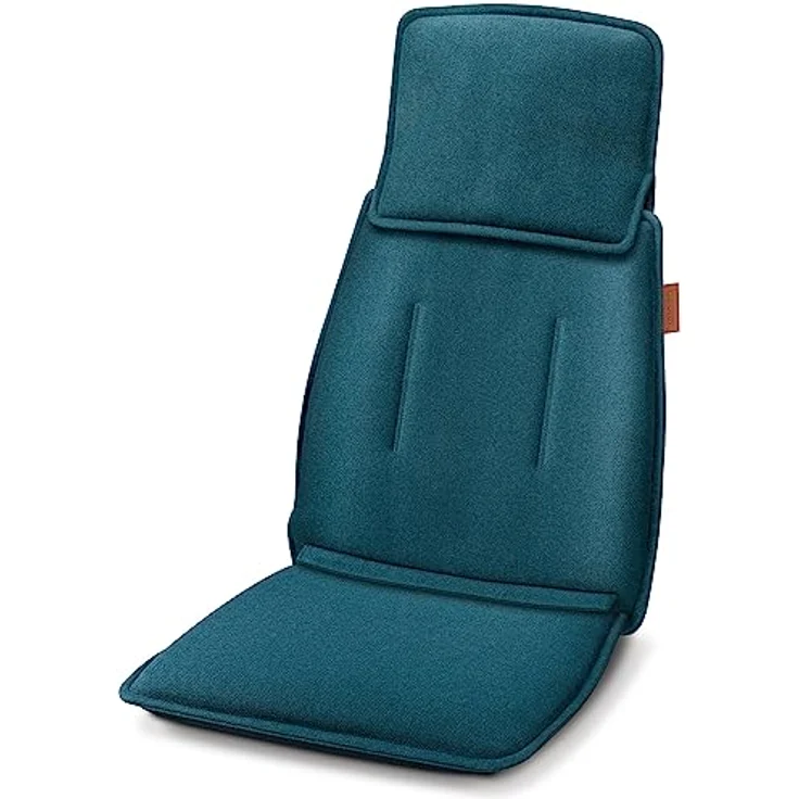 Beurer MG 330 Shiatsu-Massagesitzauflage, 3 Massagebereiche und 2 Intensitäten, tiefenwirksame Massage für Nacken, oberen und unteren Rücken, handsimulierende Massage im Nackenbereich, petrol – Bild 1
