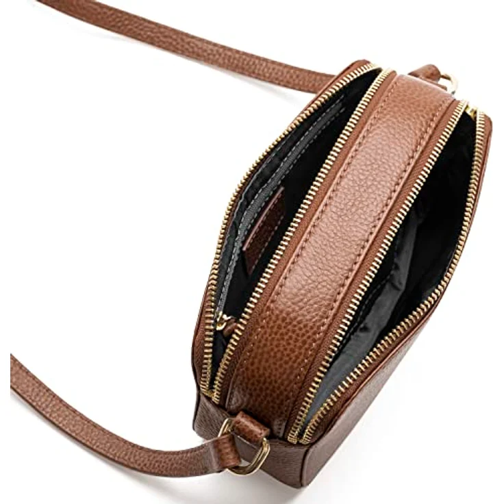 Lazarotti Bologna Leather Umhängetasche, 100% Leder, 18 cm, braun – Bild 4