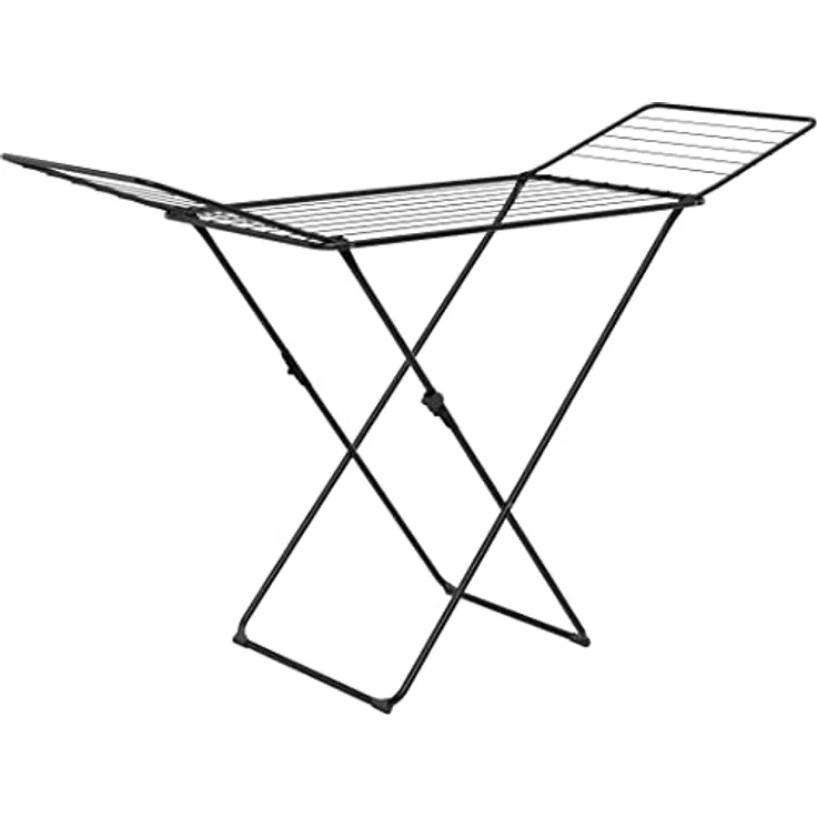 Gimi X-Leg Glory Wäscheständer, Metall, Schwarz, 180 x 55 x 93 cm