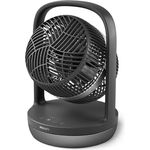 Philips Oszillierender Tischventilator Serie 3000 mit SilentWings Technologie, 23dB, Schwarz (CX3050/01)