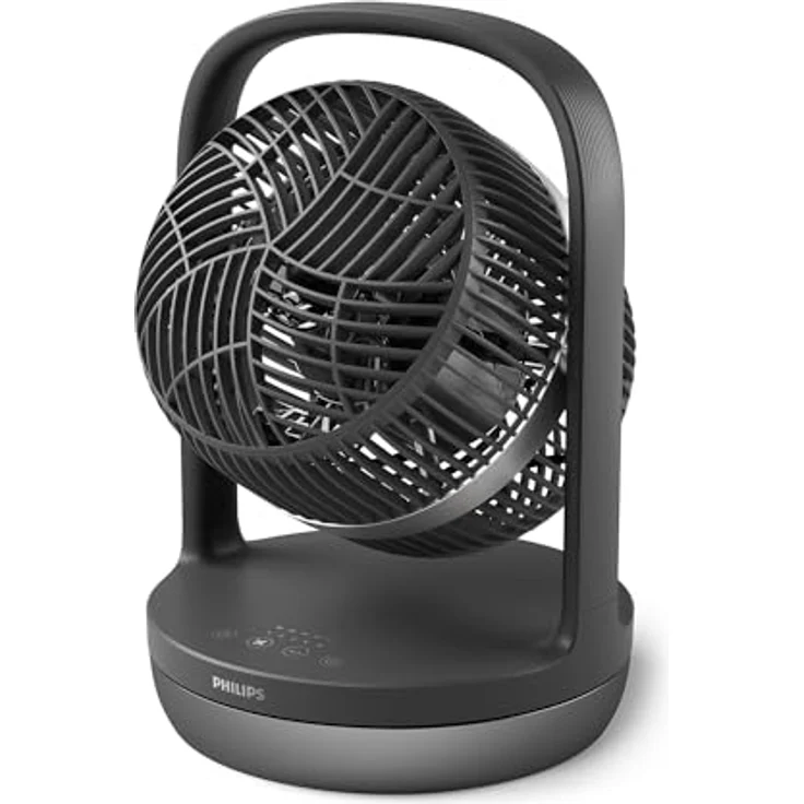 Philips Oszillierender Tischventilator Serie 3000 mit SilentWings Technologie, 23dB, Schwarz (CX3050/01) – Bild 1