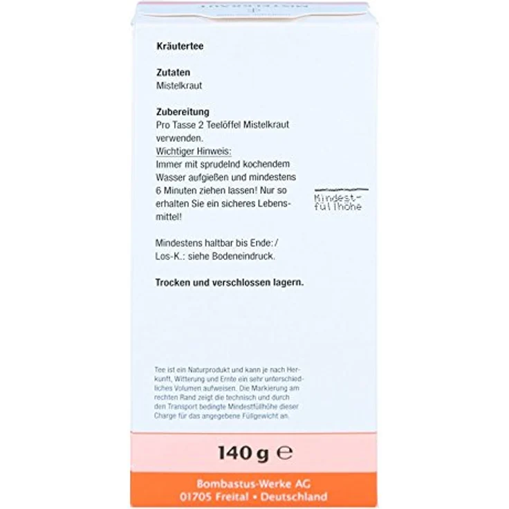 Bombastus Mistelkraut Tee 140 g, frisch- und wohlschmeckender Kräutertee – Bild 2