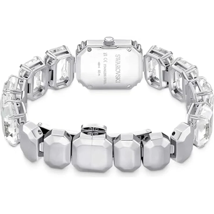 Swarovski Armbanduhr, Oktagon-Schliff mit Kristall-Lünette, Weiß, Edelstahl, 50 m wasserdicht – Bild 3