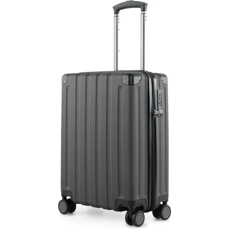 Hauptstadtkoffer Q-Damm - Handgepäck 54x37x21, TSA, 4 Rollen, Reisekoffer, Hartschalenkoffer, Rollkoffer, Handgepäckkoffer, Bordgepäck Koffer, Graphite – Bild 1