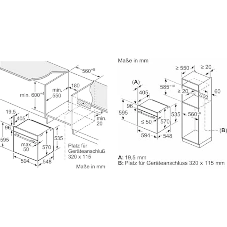 Bosch HBA234BB3 Einbauherd elektrisch, 71 Liter Umluft, Schwarz, Energieklasse A+ – Bild 7