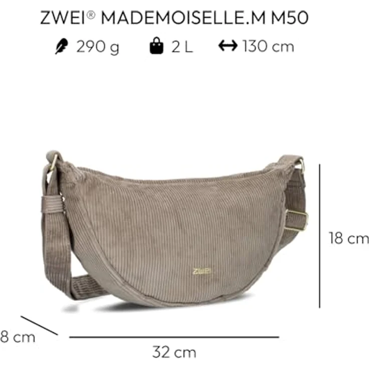 Zwei Mademoiselle.M Umhängetasche 32 cm, elegante Handtasche für Damen – Bild 2