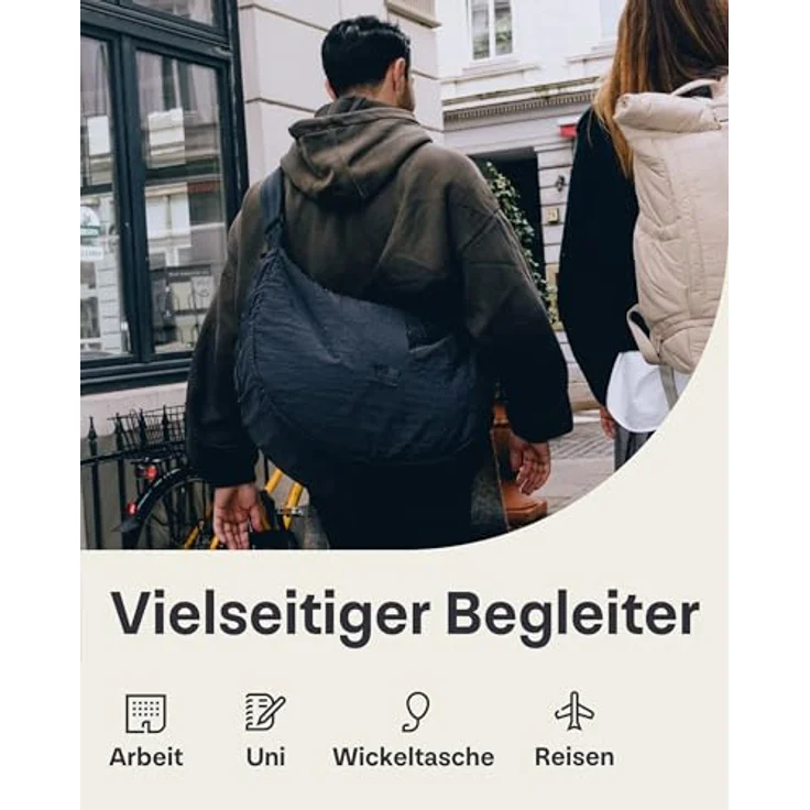 Johnny Urban Umhängetasche Kaia Large Half Moon Bag im Puffer Design, 16 Zoll, Große Crossbody Bag in Halbmond Form, Wasserabweisend – Bild 9