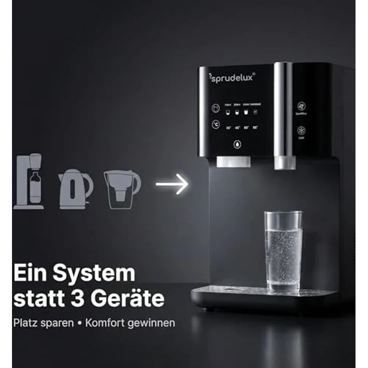 Neues Wasser SPRUDELUX JUMAN Supreme, Wasserspender mit Umkehrosmose, Sprudel & Heißwasser, Direct-Flow-System, Touchdisplay – Bild 3