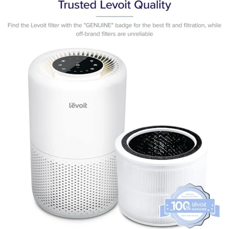 LEVOIT Core 200S Ersatzfilter 2er Pack, HEPA-Filter mit Aktivkohle, entfernt 99,97% Schimmel, Allergien, Rauch und Staub – Bild 2