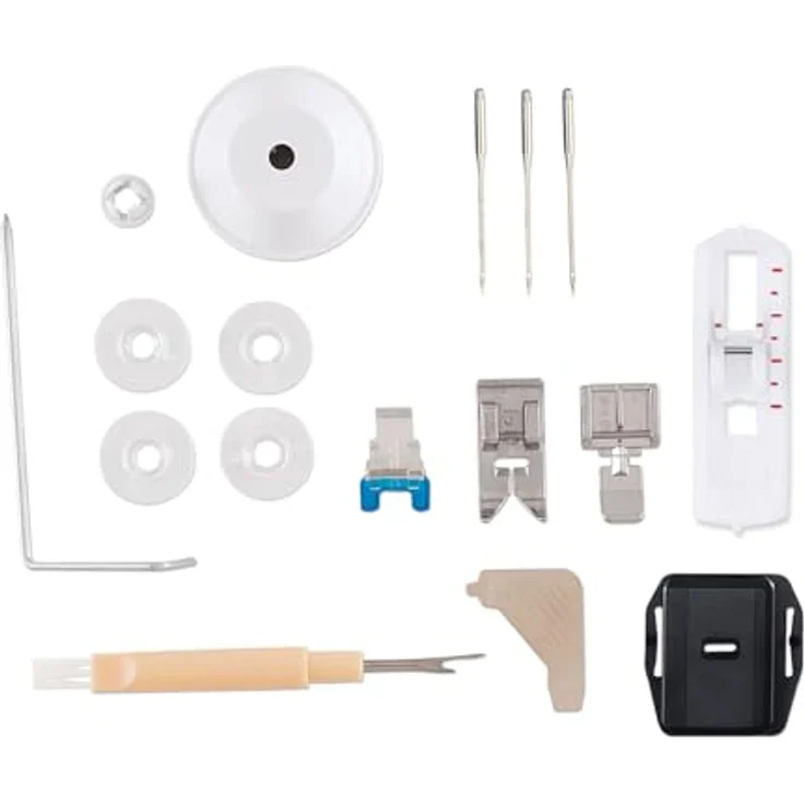 Singer Simple 3223, mechanische Einsteigernähmaschine mit 23 Stichprogrammen, vierstufigem Knopfloch und dunkelbeere Farbton – Bild 2