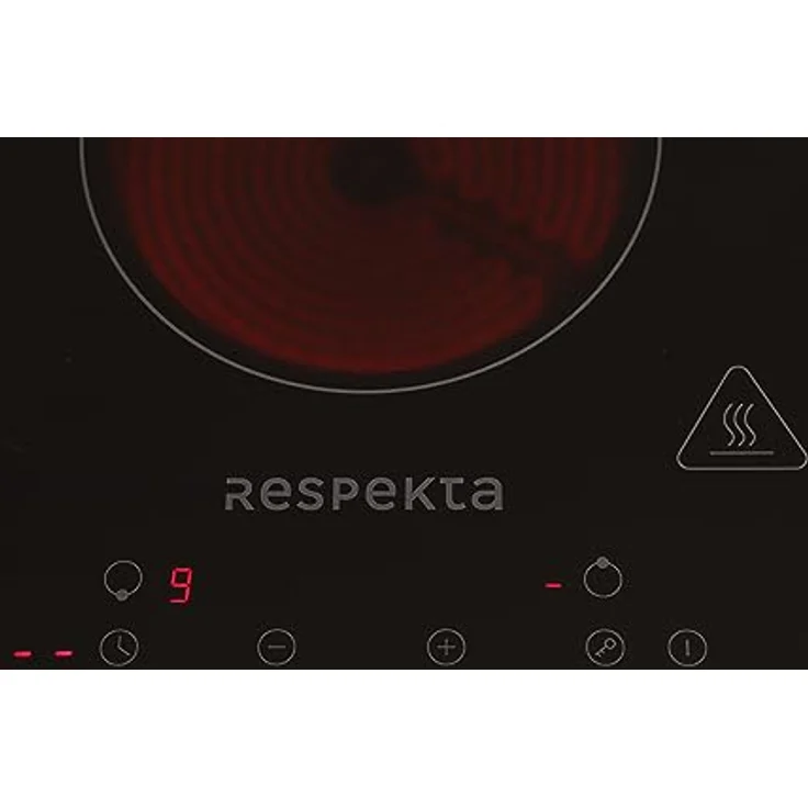 Respekta KM9130T-28 Autarkes Glaskeramikkochfeld, Einbaugerät, Breite 30 cm, 2 Kochstellen, Timer, Kindersicherung, Rahmenlos, schwarz – Bild 3