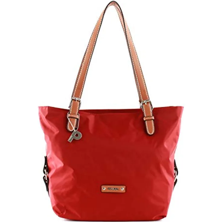 Picard Shopper Sonja, Robuster Feinnylon Einkaufstasche in Dunkelrot, 16 L Volumen, mit Reißverschluss