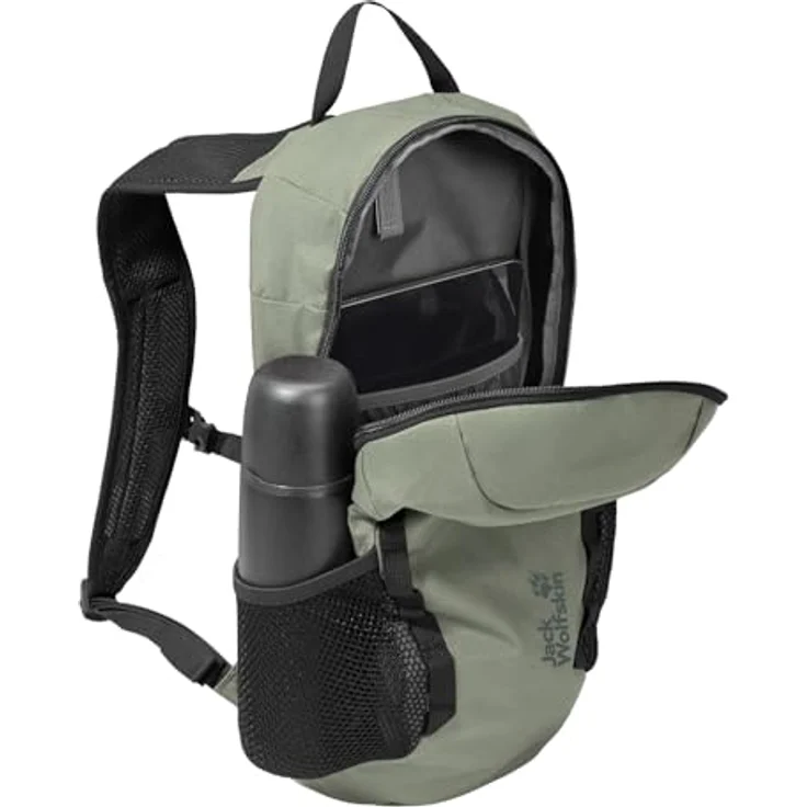 Jack Wolfskin Daypack VELOCITY LITE 10, leichter Rucksack mit AEROSHAPE LITE Tragesystem und Trinkblasenaufnahme, schwarz – Bild 6